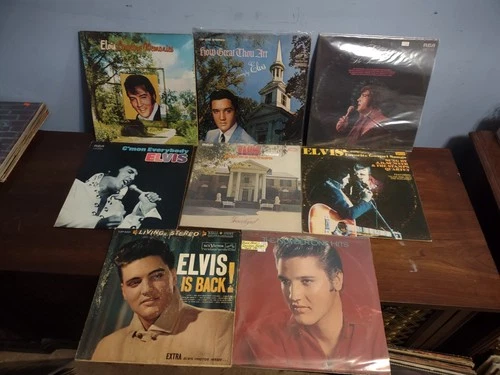 8x Lot Vintage Elvis Presley rare Vinyl Records 33rpm 12" instant collection B