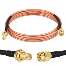 SMA Cable 8FT, SMA Male to SMA Female Bulkhead RG316 SMA Extension Cable for 4G