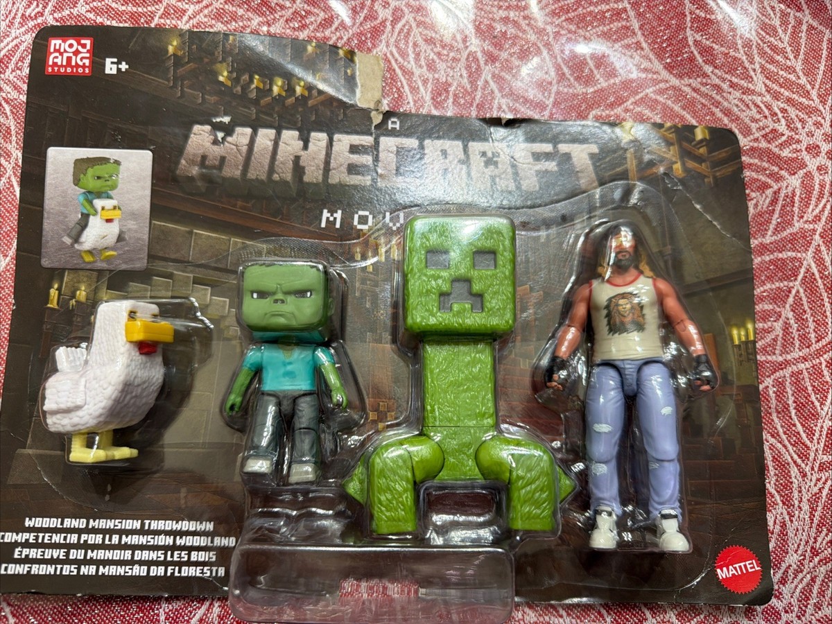 Minecraft Movie WOODLAND MANSION THROWDOWN Chicken Jockey Creeper