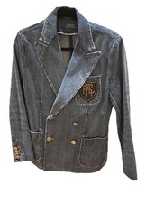 Polo Ralph Lauren Women's Sz 6 Blue Double-Breasted Blue Jean Blazer NWT