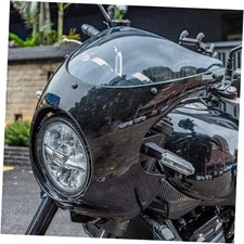 Motorcycle Headlight Fairing Windshield Kit Compatible with Black+Light Smoke