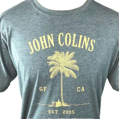 John Colins SF CA Mens T-Shirt size 2XL Palm Tree DJ Lounge est 2005 Minna