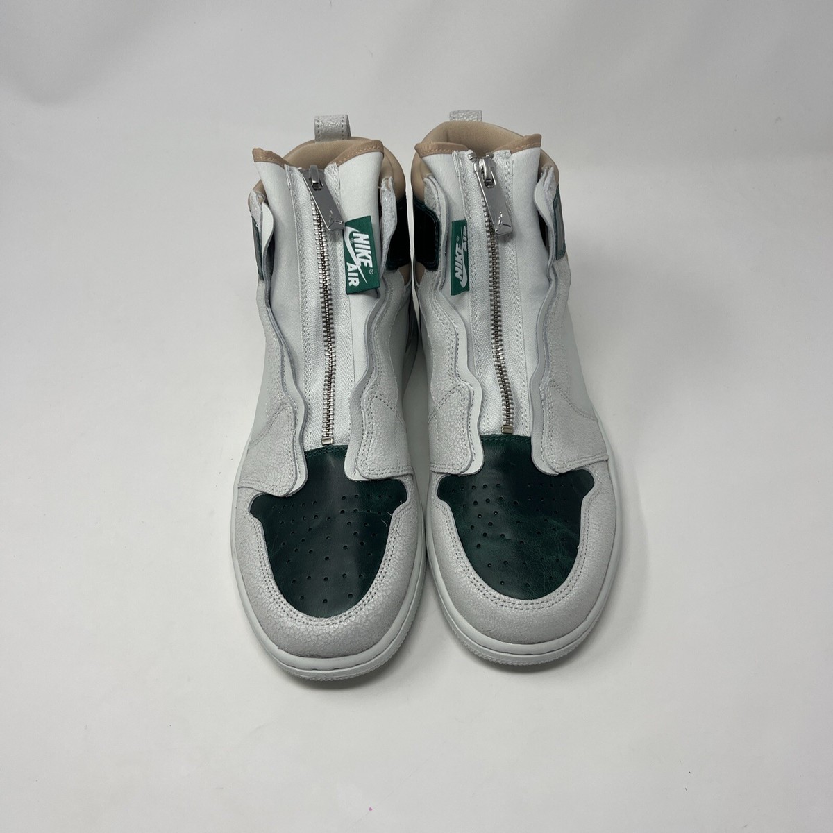 NIKE Air Jordan 1 Retro High　 Nike Air Jordan 1 Retro High Zip Shoes - Cream/Green - AQ3742-403