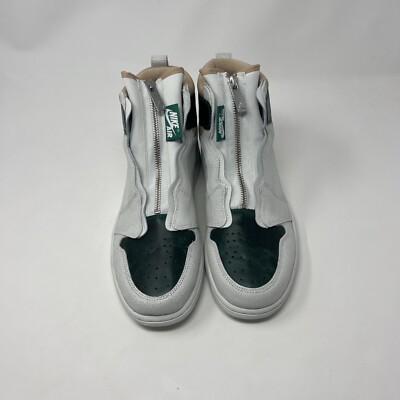 Nike Air Jordan 1 Retro High Zip Shoes - Cream/Green - AQ3742-403