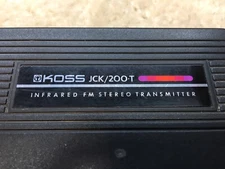 Koss JCK/200-T Infrared FM Stereo Transmitter Headset - Works but sold for parts