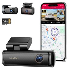 5K Dash Cam 4K 1K 1K Free 64GB TF Card 5G WiFi GPS Dash Camera 24H Parking Mode