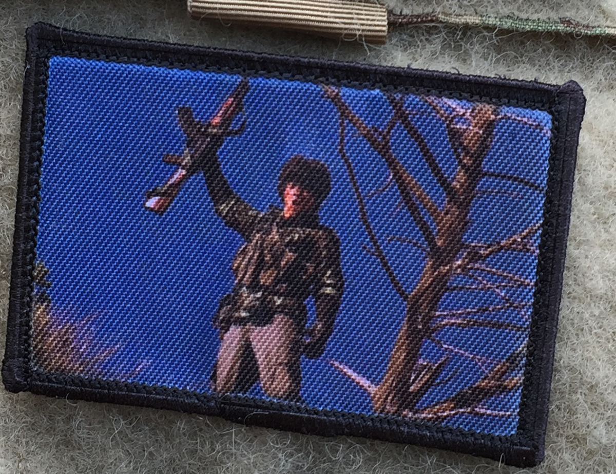 AR-15 Bolt Morale Patch - Tactical Hook & Loop Badge With USA Flag