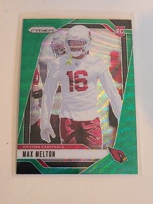 2024 Panini Prizm Max Melton Rookie Green Wave Prizm RC #376 Cardinals