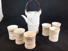 Vintage Japanese Ceramic Shirokiya Children  s Childs Teapot  6 Teacup Set