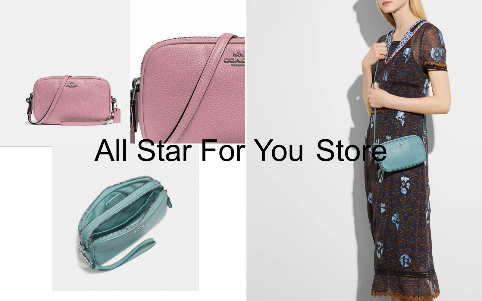 Coach Pebbled Leather Crossbody Clutch Bag 65547-image