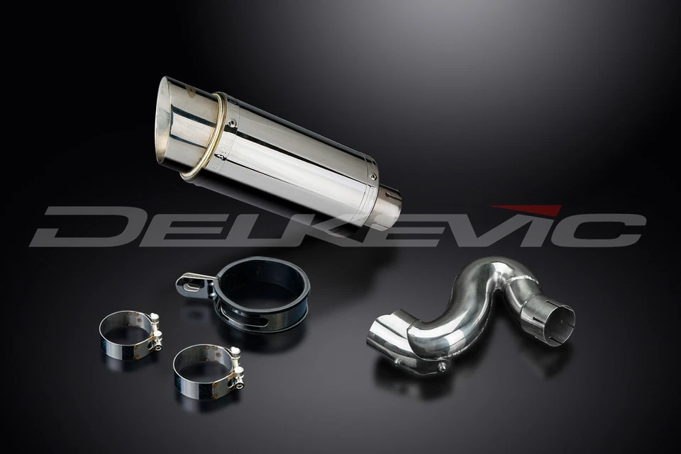 Aprilia Tuono V4 R V4R 2011-2013 Slip On 8" Round Stainless Exhaust Muffler Kit - Image 3 of 4