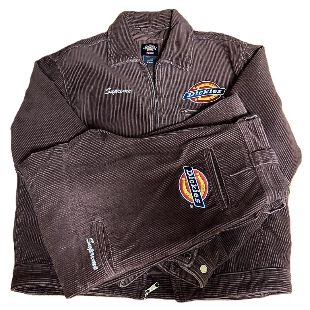 Veste de travail Supreme Dickies velours côtelé double genou pantalon marron homme occasion taille M/30