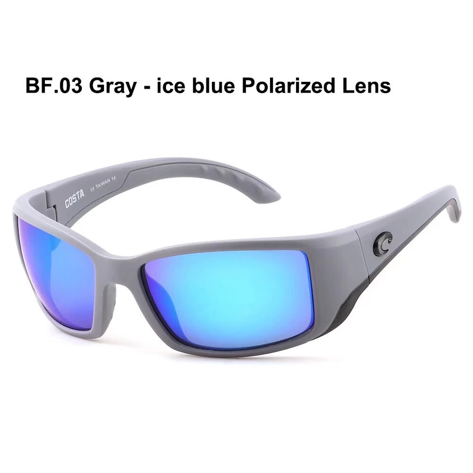 Costa Del Mar BLACKFIN Matte Grey/ Blue Mirror Polarized 580P Sunglasses - Image 2 of 4