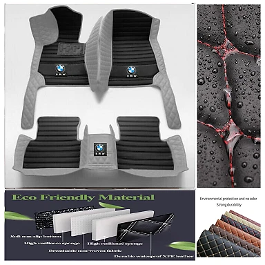 Custom For BMW All Model Car Floor Mats Carpets Waterproof Cargo Liners Handmade - Imagen 17 de 42