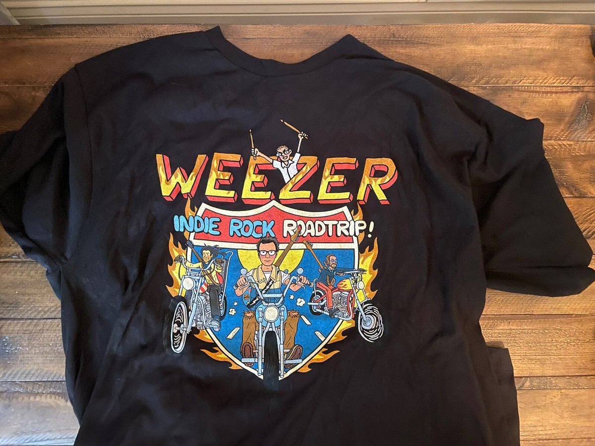 Weezer Indie Rock Roadtrip Tour Shirt XL Black 2023 New Rare