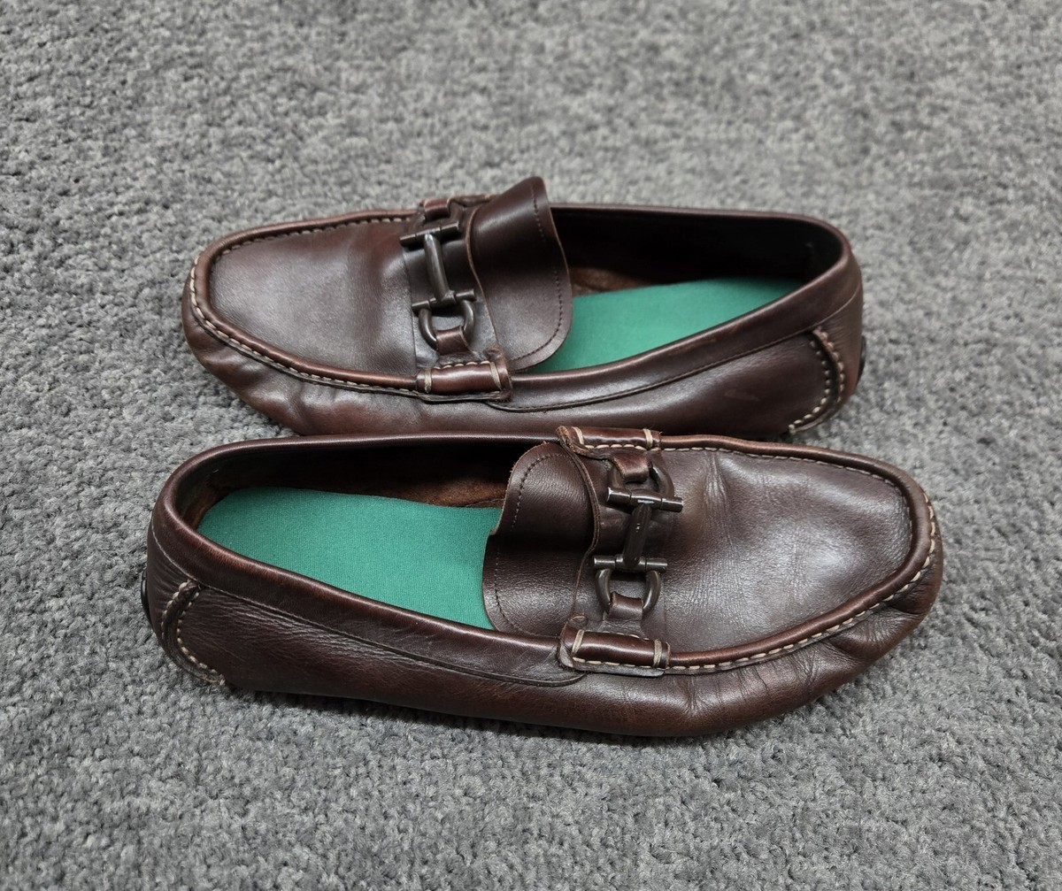 Salvatore Ferragamo GRAND PRIX Leather Bit Driver. Men’s Size 10EE Hickory Cafe FERRAGAMO Parigi New Driver Loafers | Saks Fifth Avenue main image 4