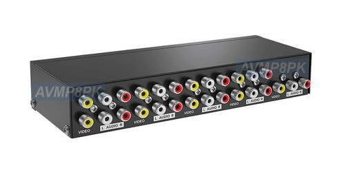 1 In 8 Out Cinch AV Splitter 1 Eingang 8 Ausgänge Analog Video Stereo Audio Splitter - Bild 2 von 5
