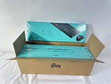  2538 Lot of 4 - Logitech MK120 Wired USB Keyboard and Mouse, Black 920-002565 