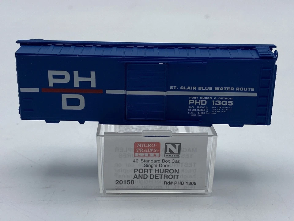 MTL Micro Trains 20150 PHD PORT HURON & DETROIT 40’ Boxcar #1305 Shell Only - Image 4 of 4