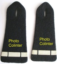 ASPIRANT Paire pattes d'épaule mle 1952 drap bleu sombre - galons argent