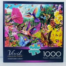 Buffalo Vivid Collection Hummingbird Garden 1000 Piece Puzzle 11700 MGL Butterfl