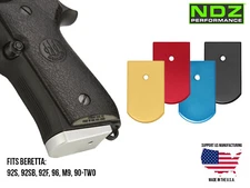 NDZ Beretta 92FS, 92X, M9, 92SB, 92S Magazine Floor Base Plate Aluminum 9mm .40