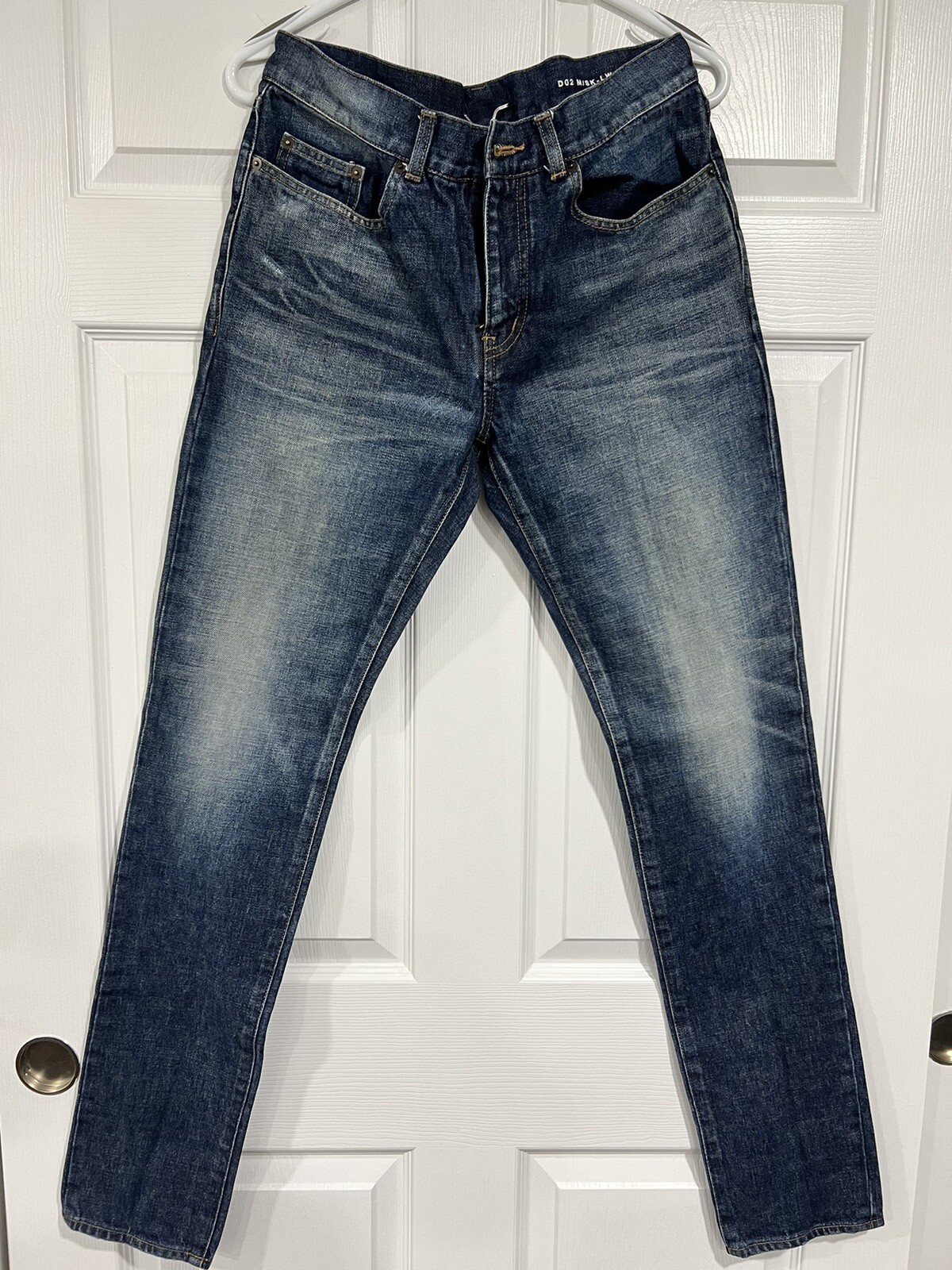 Jeans indaco blu pietra Saint Laurent taglia 31 100% autentici