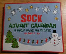 Christmas Socks Advent Calendar Kids Size 7-8.5