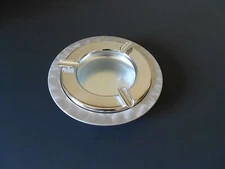 Aluminum Glass and Chrome Ashtray, Martian