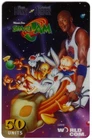 50u Michael Jordan & 6 Characters Space Jam Movie JUMBO Phone Card