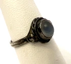 Vintage Sterling Silver 925 Moonstone Boho Ring Size 6