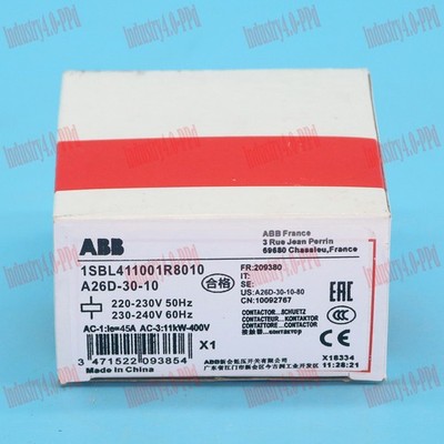 Neu Abb A26D-30-10 220-230V Schütz Qualitätssicherung