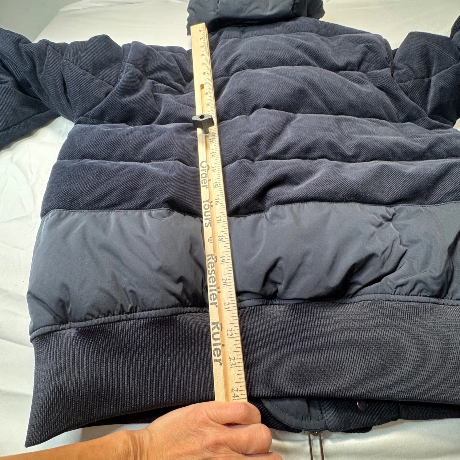 Emporio Armani Mens Puffer Jacket 52 NWT Black Hooded Down Bomber Coat Winter - product detail image 7