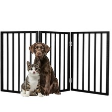 Pet Gate - 3-Panel Indoor Foldable Dog Fence for Stairs, Hallways, or Doorway...