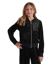 Limited Too Girls Velour Jacket Size Medium 10 Black NWT With Free Shipping 