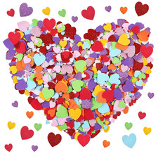 1000 Pieces of Foam Heart Stickers - Colorful Valentine Foam Heart Self Adhesive