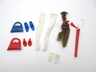 VINTAGE BARBIE 1967 COMPLETE FANCY TRIMMINS PAK SET SHOES PURSES BRAIDED HAIR