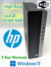 HP EliteDesk 800 G3 SFF i5-7500, 16GB RAM, 512GB SSD, Win 11 Pro, Wi-Fi