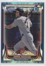 2014 Bowman Chrome Bubbles Refractor 99/99 Garin Cecchini #26 0m0