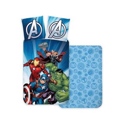 Avengers Bettwäsche Set 100x135 2 tlg Decke Kissen Bettbezug Kinder Garnitur
