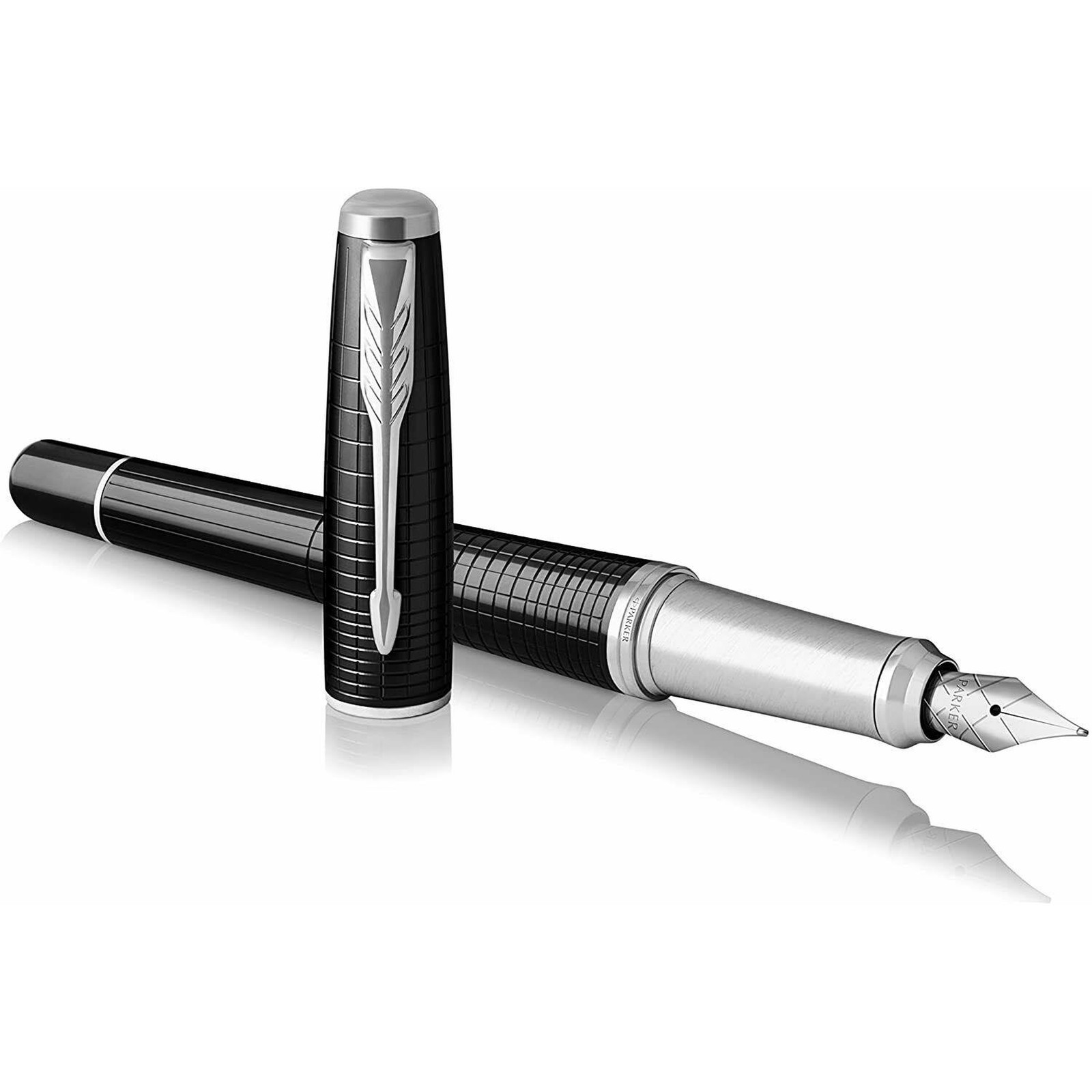 Parker Urban Premium Fountain Pen Ebony Lacquer Fine Nib Blue Ink Gift Boxed