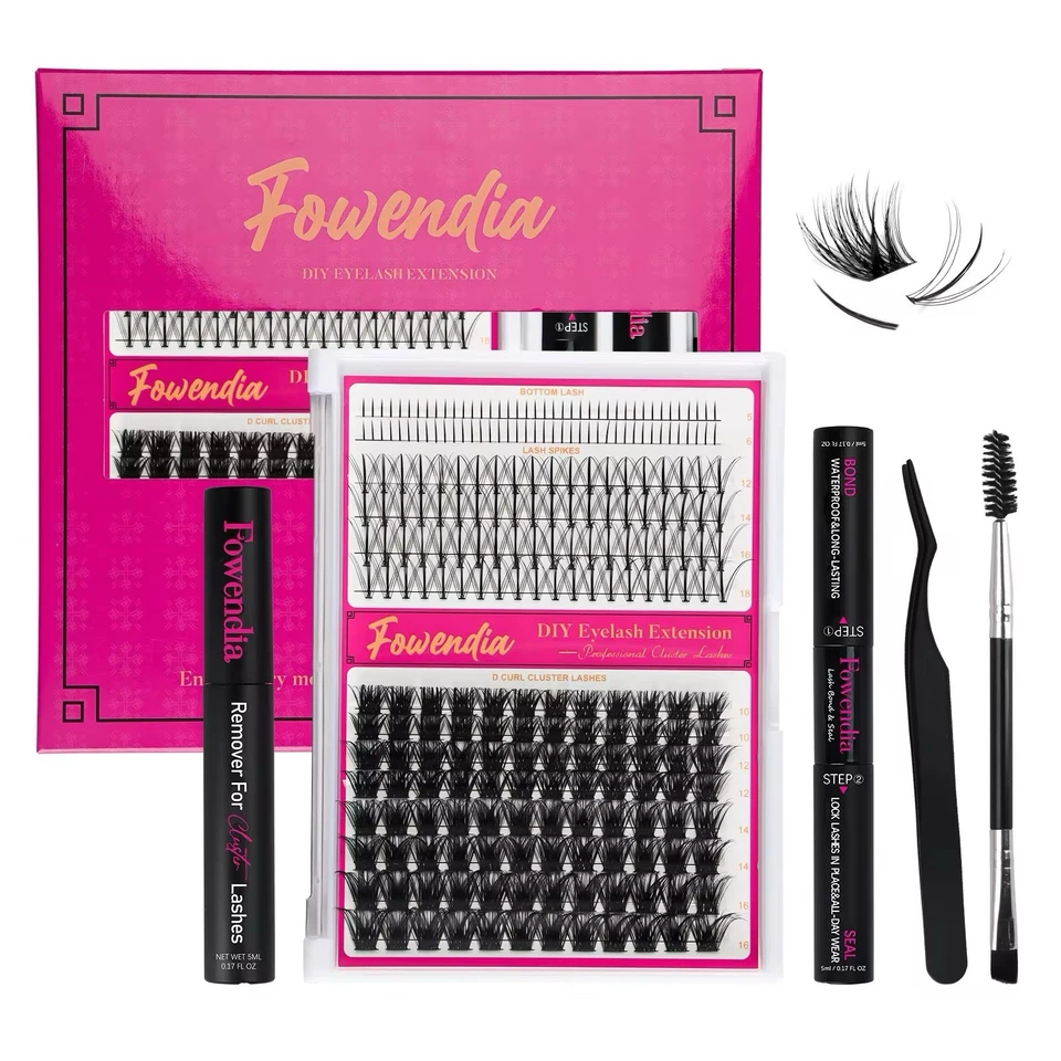 Extensión de pestañas en racimo impermeable de 8 mm-18 mm pestañas postizas largas Foto 4 de 4