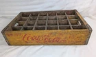 Vintage Coca-Cola 1952 Yellow Wood 24 Bottle Crate Chattanooga Cases