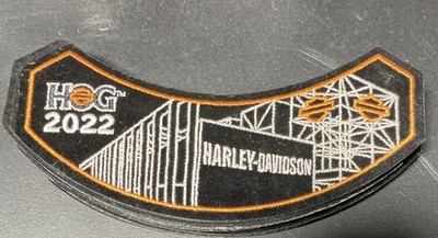 2022 hog  Harley Owners Group  shoulder patch & Harley Davidson museum Outline