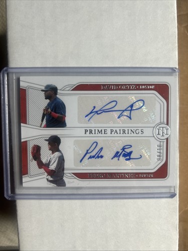 2023 Panini National Treasures David Ortiz Pedro Martinez Dual Auto /10 