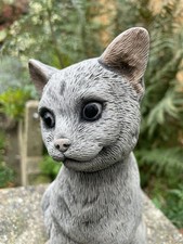 Sitting Cat Statue - Garden Ornament  - Hand Cast