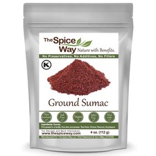 The Spice Way - Pure 100 Ground Sumac Spice, No Salt, no 4 Ounce Pack of 1 