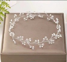 Wedding Hair Vine Long Bridal Headband Hair Accessories 50cm  Silver 
