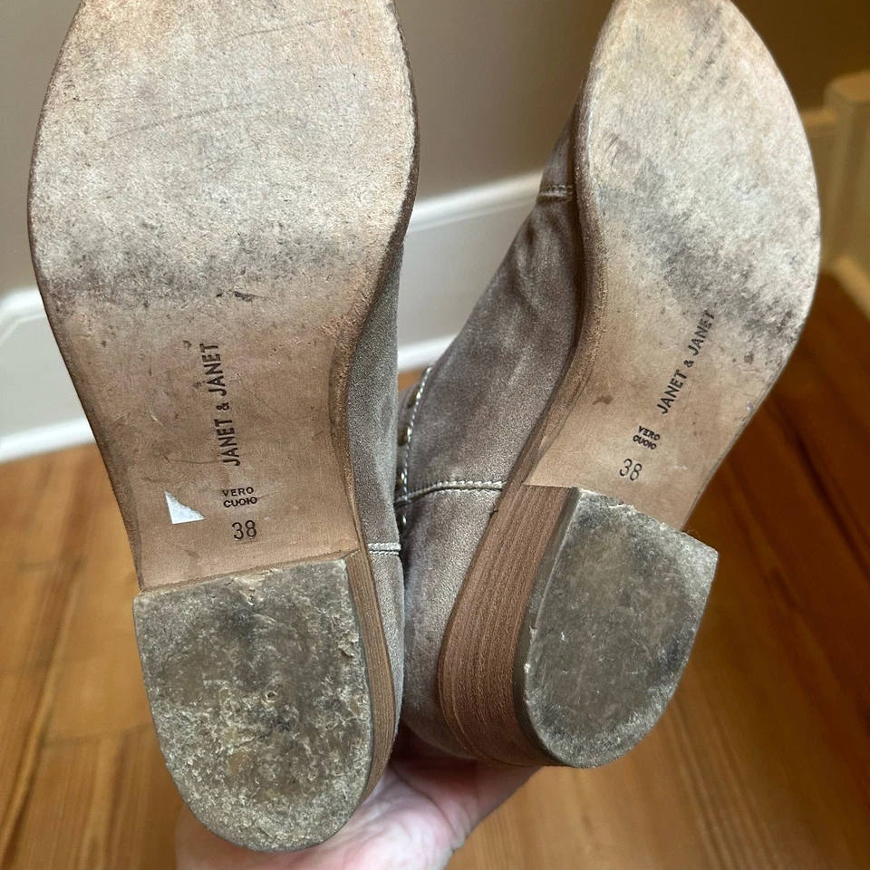 Janet & Janet Western Marrón Tachonado Botas Vaqueras TALLA 38/7 Foto 3 de 4