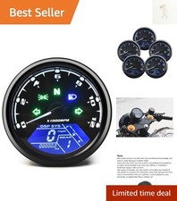 0011 Digital Gauge Motorcycle Speedometertachometerodometer Mph Kmh Univer...